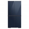 Samsung - BESPOKE 23 cu. ft. 4-Door Flex™ French Door Counter Depth Refrigerator with WiFi and Customizable Panel Colors - Navy Glass