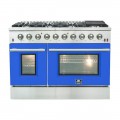 Forno Appliances - Galiano 6.58 Cu. Ft. Freestanding Gas Range with Convection Oven - Blue Door - Blue
