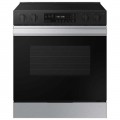 Samsung - OPEN BOX Bespoke 6.3 Cu. Ft. Slide-In Electric Range with Precision Knobs - Stainless Steel