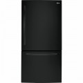 LG - 24.1 Cu. Ft. Bottom-Freezer Refrigerator - Smooth Black