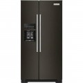 KitchenAid 22.6 Cu. Ft. Side-by-Side Counter-Depth Refrigerator - Black Stainless Steel