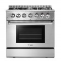 Thor Kitchen - Professional 5.2 cu.ft Dual Fuel Range - Stainless Steel