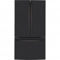 GE - 23.1 Cu. Ft. French Door Counter-Depth Refrigerator - Black Slate