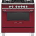 Fisher & Paykel - 4.9 Cu. Ft. Freestanding Gas Convection Range - Red