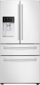 Samsung - 28.2 Cu. Ft. 4-Door French Door Refrigerator with Thru-the-Door Ice and Water - White