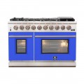 Forno Appliances - Capriasca 6.58 Cu. Ft. Freestanding Gas Range with Convection Ovens - Blue Door - Blue