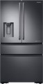 Samsung - Chef Collection 22.6 Cu. Ft. 4-Door Flex French Door Counter-Depth Refrigerator - Fingerprint Resistant Matt Black Stainless Steel