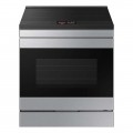Samsung - Bespoke 6.3 Cu. Ft. Slide-In Electric Induction Range with AI Home Display - Stainless Steel