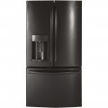 GE - Profile Series 27.8 Cu. Ft. French Door Refrigerator Black stainless steel