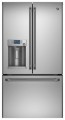 GE - Café Series 27.8 Cu. Ft. French Door Refrigerator with Thru-the-Door Ice and Water - Stainless Steel
