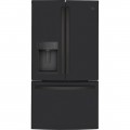 GE - 22.1 Cu. Ft. French Door Counter-Depth Refrigerator - Black Slate