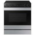 Samsung - OPEN BOX Bespoke 6.3 Cu. Ft. Slide-In Electric Range with Smart Oven Camera - Stainless Steel