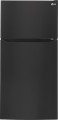 LG - 23.8 Cu. Ft. Top-Freezer Refrigerator - Smooth Black