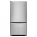 KitchenAid  19 Cu. Ft. Bottom-Freezer Refrigerator with Produce Preserver - Stainless Steel