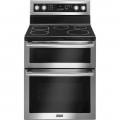 Maytag  6.7 Cu. Ft. Self-Cleaning Freestanding Fingerprint Resistant Double Oven Electric Convection Range - Stainless Steel