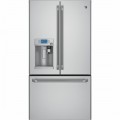 GE - Café Series 22.2 Cu. Ft. French Door Counter-Depth Refrigerator with Keurig Brewing System - Stainless steel