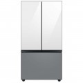 Samsung - Bespoke 24 cu. ft Counter Depth 3-Door French Door Refrigerator with Beverage Center - Custom Panel Ready